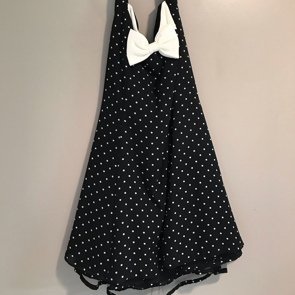 EUC VTG Marnie West Retro Halter Polka Dot Dress - Picture 4 of 14
